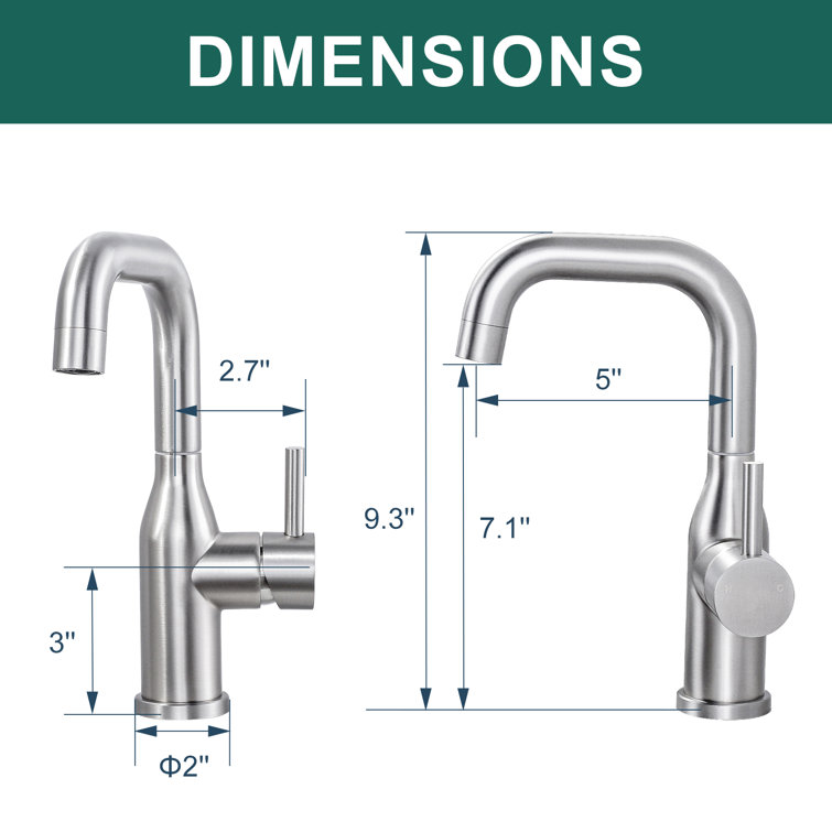 Brushed Nickel Single Handle High-Arc Bar Faucet