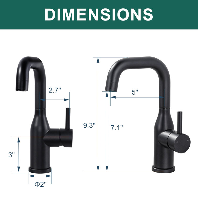 Matte Black Single Handle High-Arc Bar Faucet
