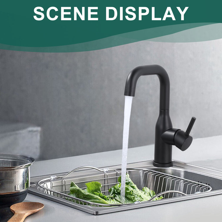 Matte Black Single Handle High-Arc Bar Faucet