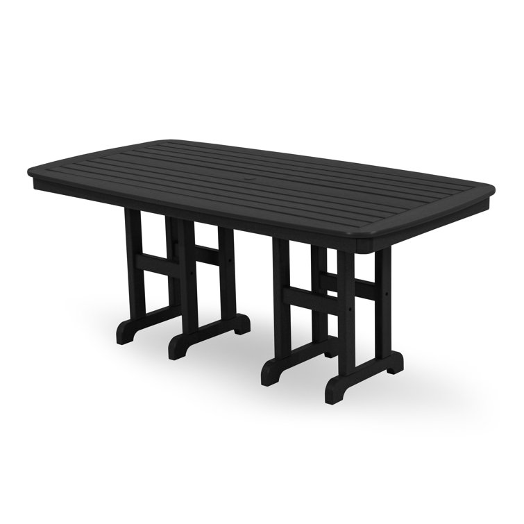 Black Polywood Nautical 72" Outdoor Dining Table