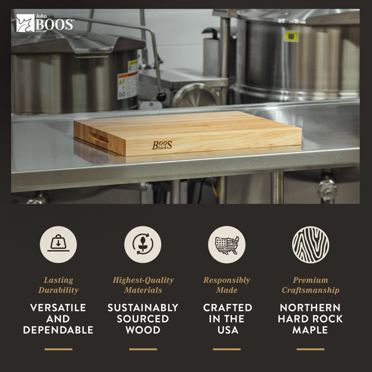 Large Maple Wood Reversible Cutting Board, 24" x 18"