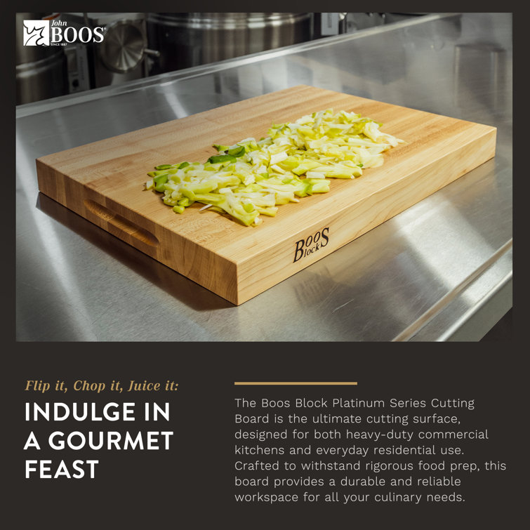 Large Maple Wood Reversible Cutting Board, 24" x 18"