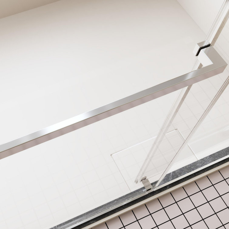 Chrome Frameless Double Sliding Shower Door with Tempered Glass