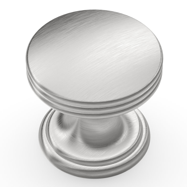 Stainless Steel Round Mushroom Cabinet Knob with Mounting Hardware