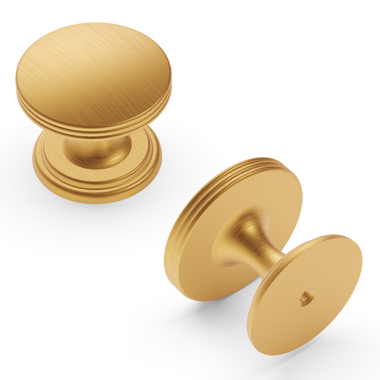 Golden Brass Round Modern Mushroom Cabinet Knob