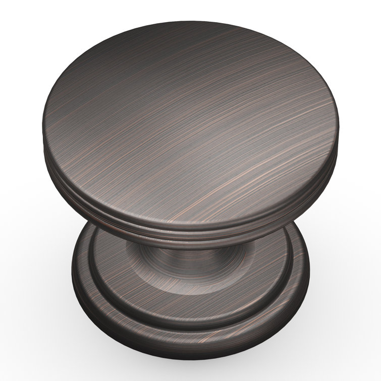 Vintage Bronze Round Cabinet Knob 10-Pack with Mounting Hardware
