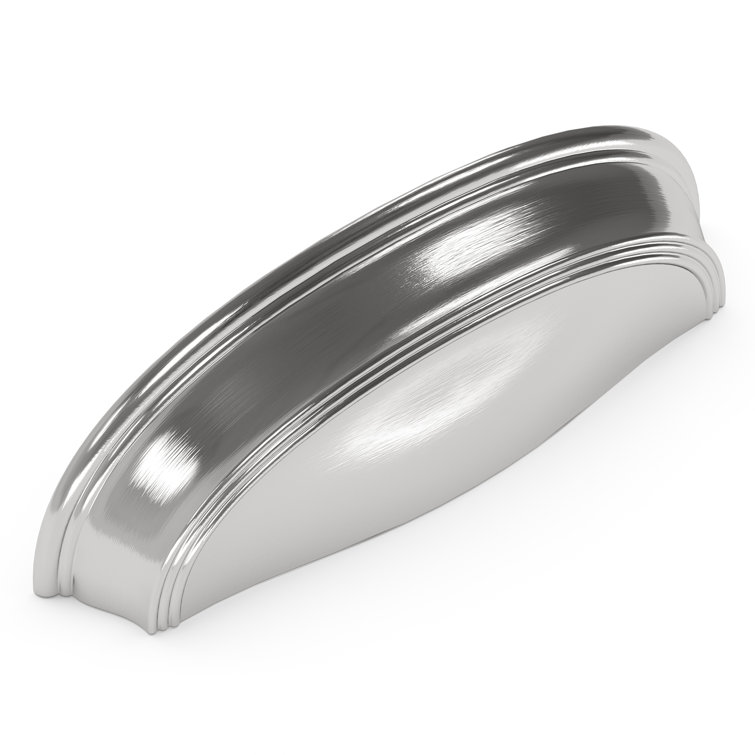 Satin Nickel Brushed Cup Pulls with Mounting Hardware, 10-Pack
