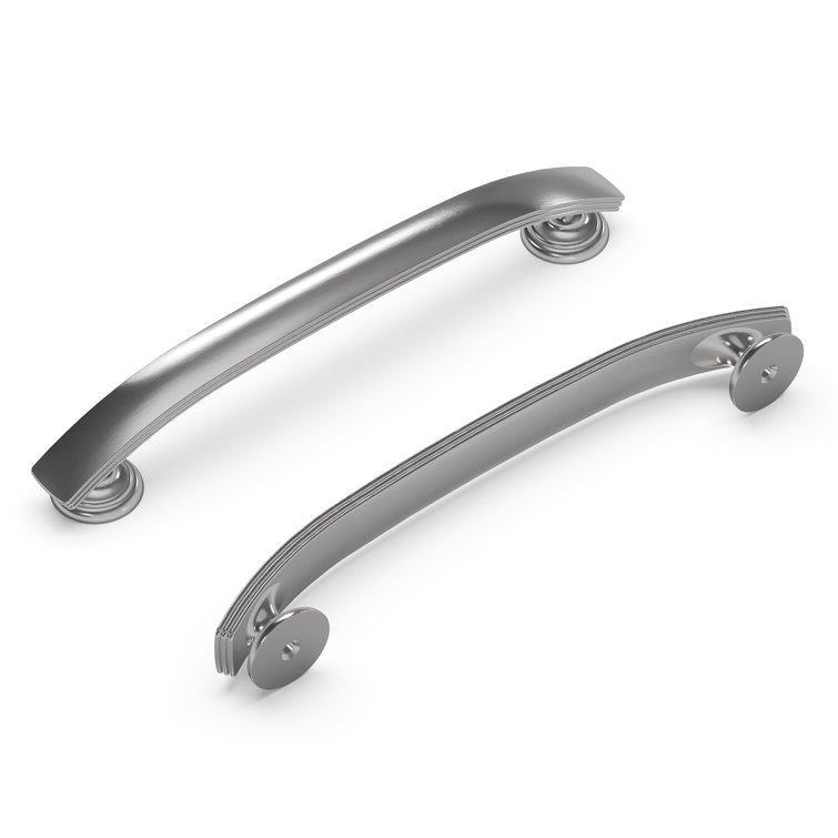 Satin Nickel 8" Modern Appliance Arch Pull with Mounting Hardware