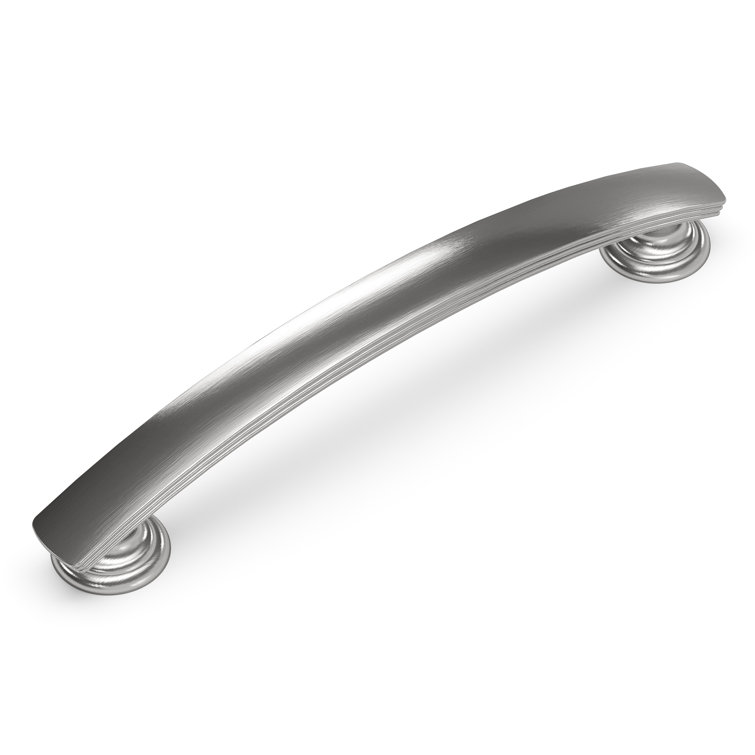 Satin Nickel 6-Inch Bar Cabinet Pull with Mounting Hardware