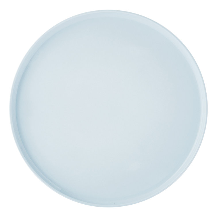 Misty Blue and White Porcelain 12-Piece Dinnerware Set, Service for 4