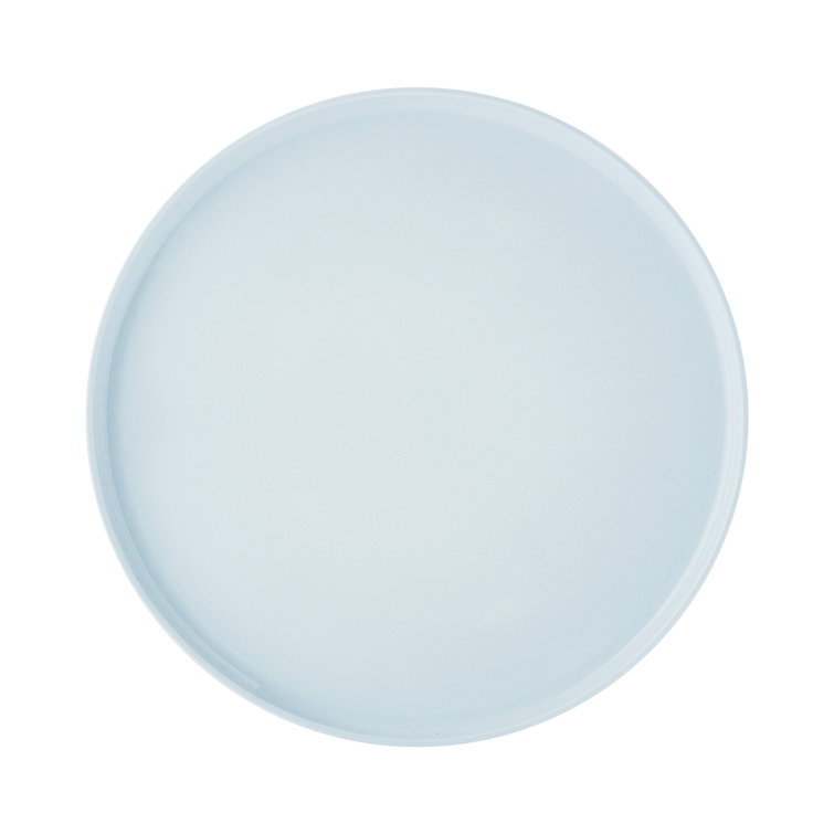 Misty Blue and White Porcelain 12-Piece Dinnerware Set, Service for 4