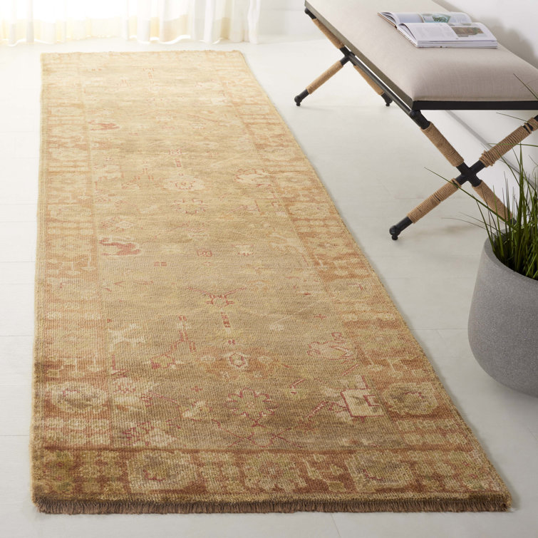 Handmade Gray Wool 10' x 14' Rectangular Oriental Rug