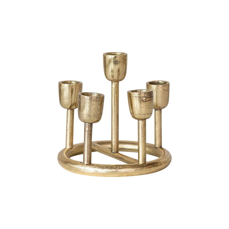 Gold Aluminum Advent Taper Candleholder for Tabletop