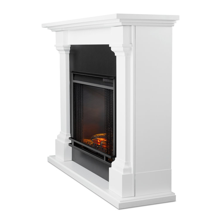 Callaway 63" White Free-Standing Electric Fireplace with Mantel