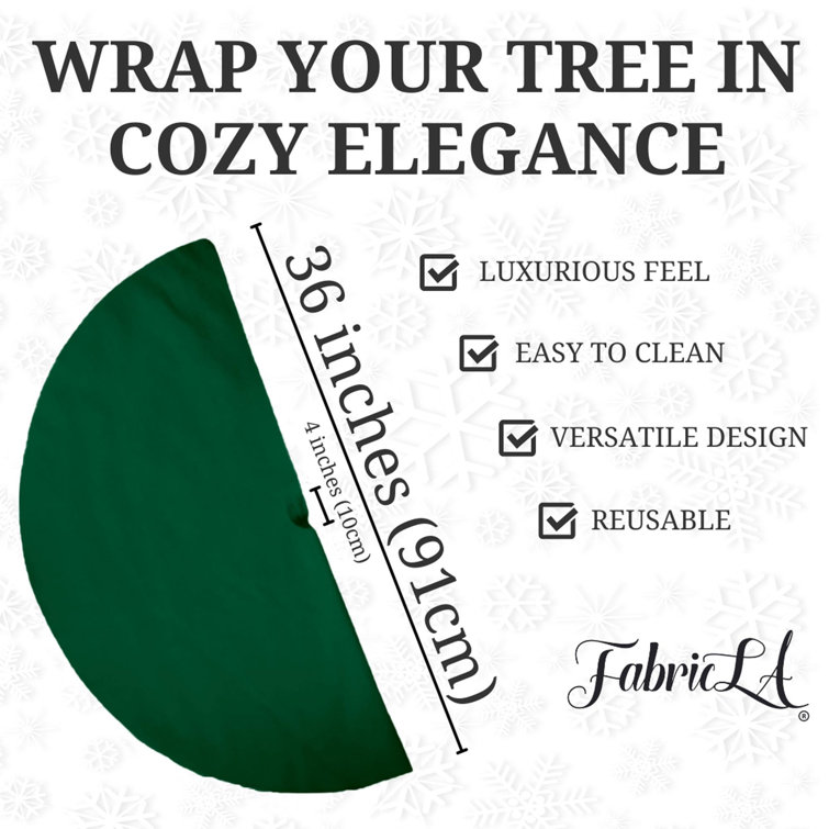 Kelly Green Faux Fur 36" Christmas Tree Skirt