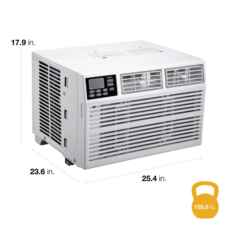 White 15,000 BTU Window-Mounted Air Conditioner with Remote