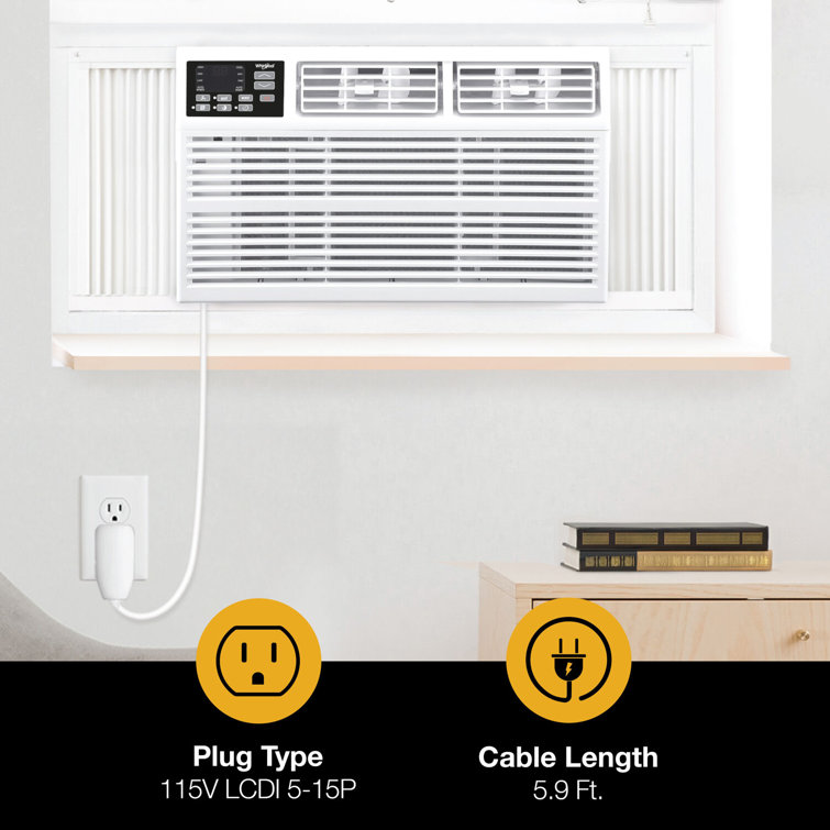 12,000 BTU White Window Air Conditioner with Remote Control