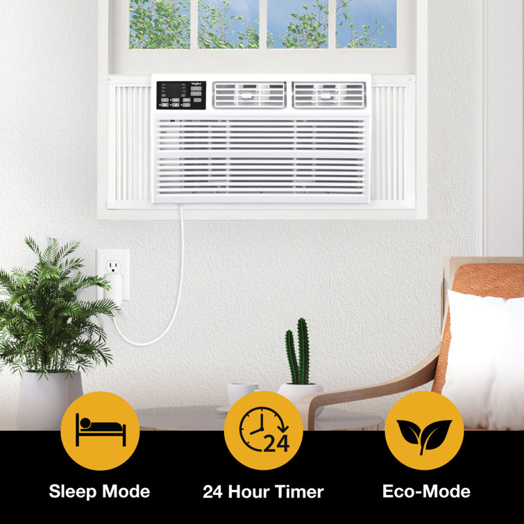 12,000 BTU White Window Air Conditioner with Remote Control