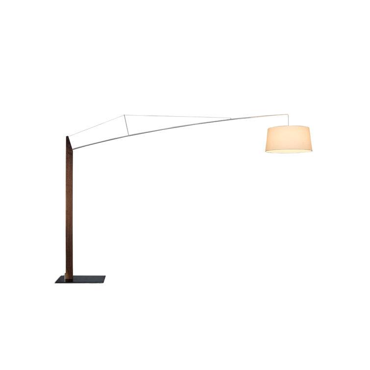 Edison Adjustable 96" Black Walnut Drum Floor Lamp