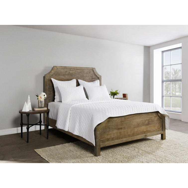 White Textured Cotton Queen Quilt