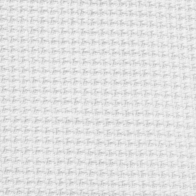 Coastal Knit King-Sized White Cotton Blanket - Reversible & Machine Washable