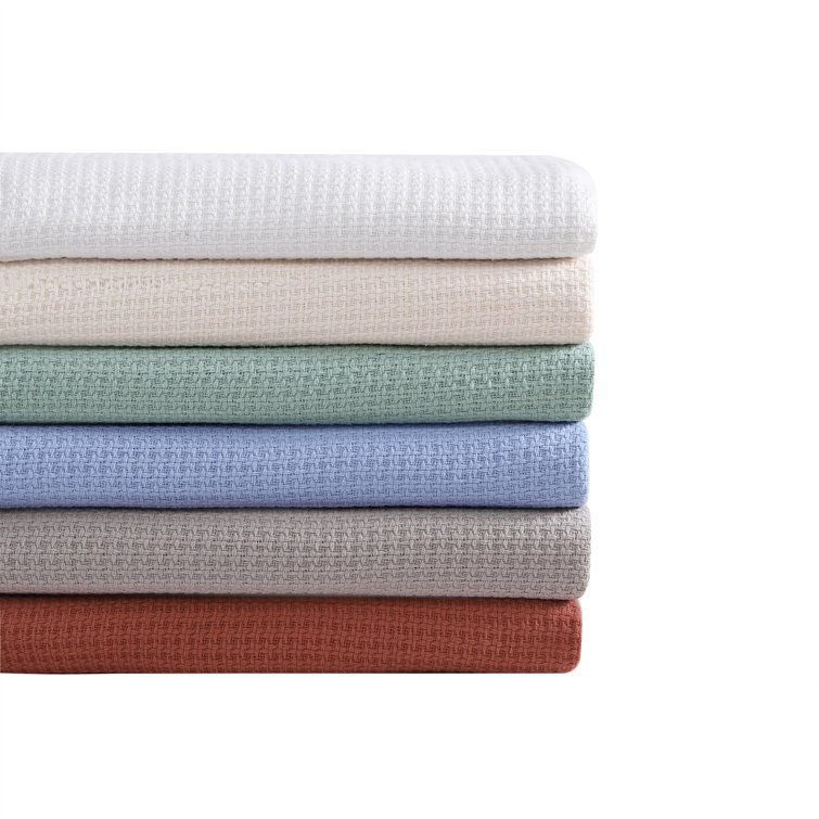 King Coral Cotton Woven Reversible Blanket