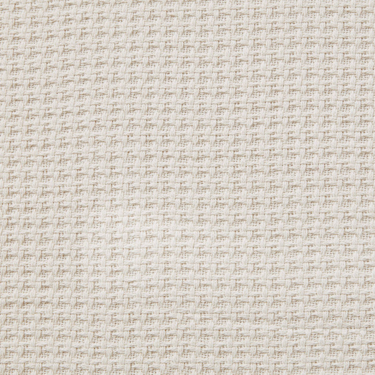 Full Ecru Cotton Knitted Machine Washable Blanket