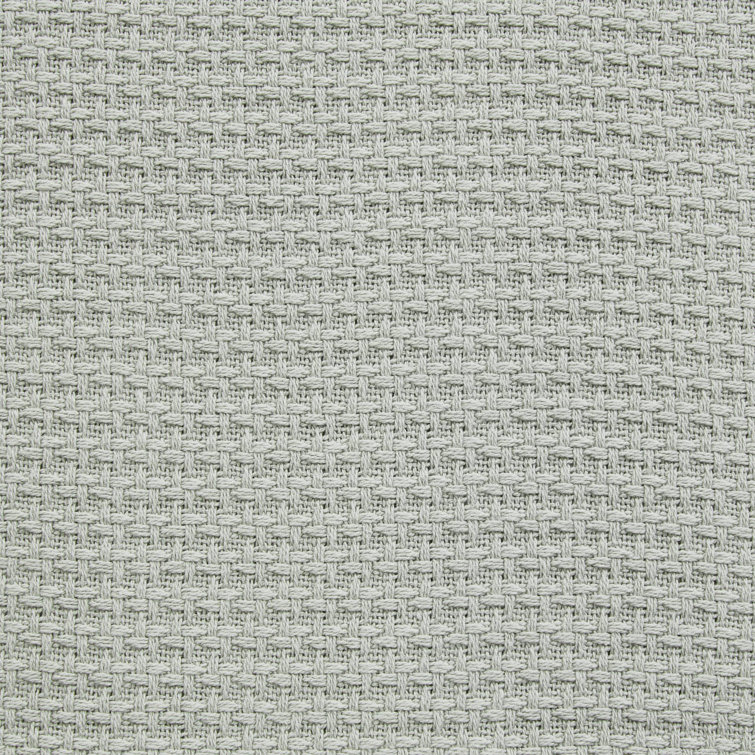 Coastal Knit Grey Cotton King-Size Reversible Blanket