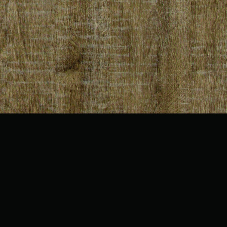 Full Weathered Oak and Matte Black Wood Headboard