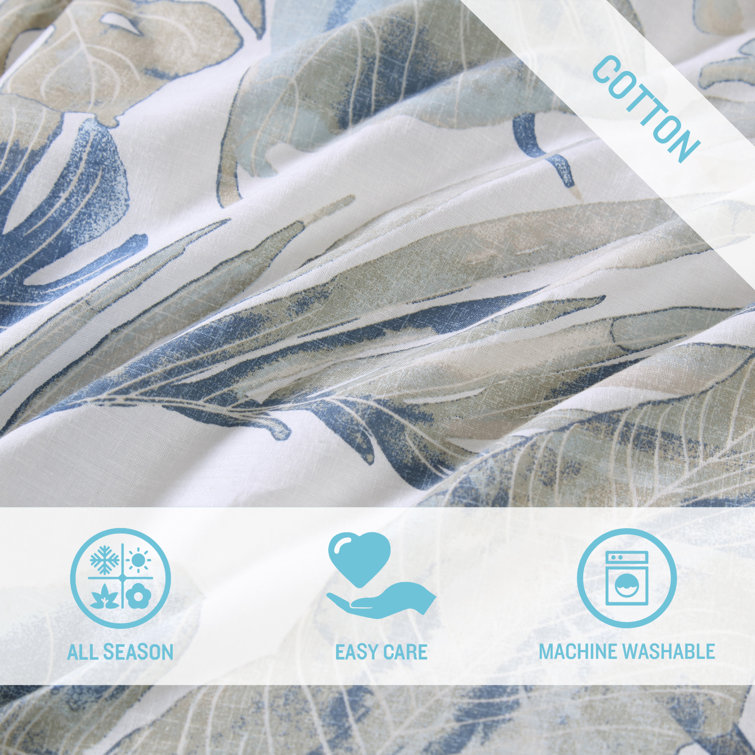 Full/Queen Blue Cotton Nautical Duvet Cover Set