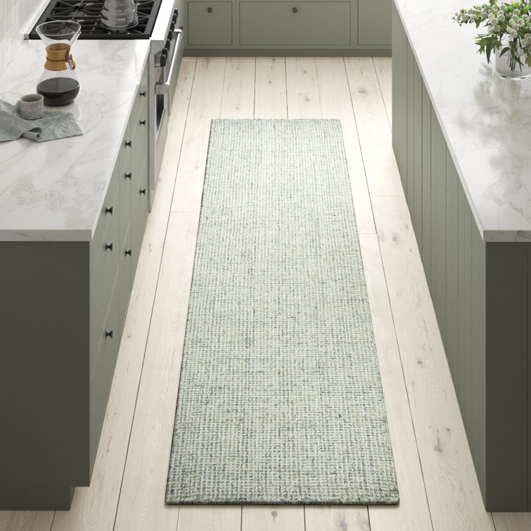Ivory Hand-Tufted Wool Runner Rug 2'6" x 10'
