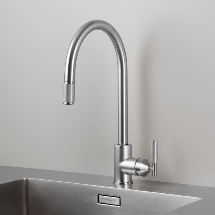 Welders Black Stainless Steel Pull-Out Kitchen Faucet