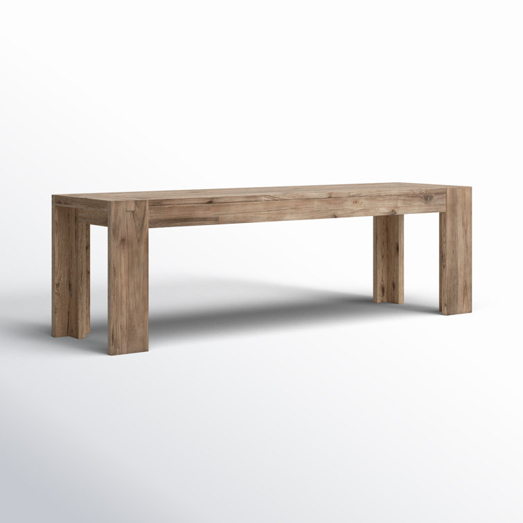 Acacia Wood Straight Leg Dining Bench, 58'' Wide