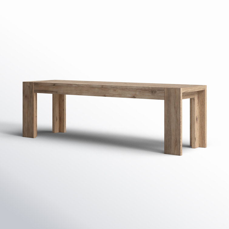 Acacia Wood Straight Leg Dining Bench, 58'' Wide