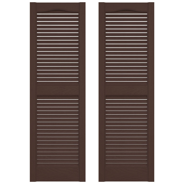 Bordeaux Vinyl 12" x 54" Louvered Decorative Shutters