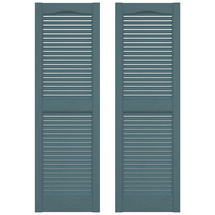 Bordeaux Vinyl 12" x 54" Louvered Decorative Shutters