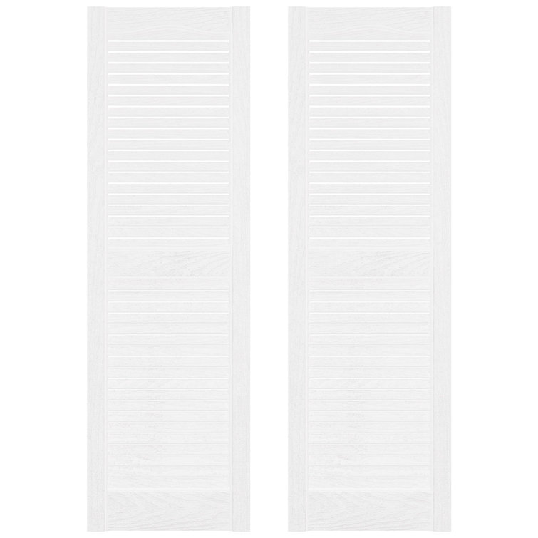 Bordeaux Vinyl 12" x 54" Louvered Decorative Shutters