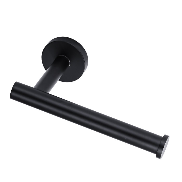 Matte Black Stainless Steel Wall-Mount Toilet Paper Holder