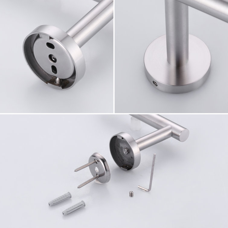 Brushed Nickel Wall-Mount Stainless Steel Toilet Paper Holder