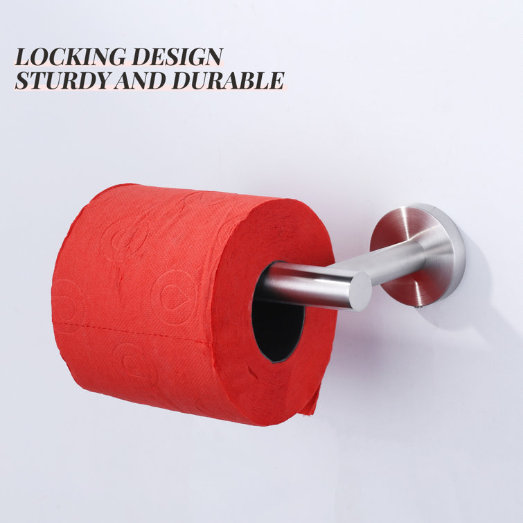Brushed Nickel Wall-Mount Stainless Steel Toilet Paper Holder