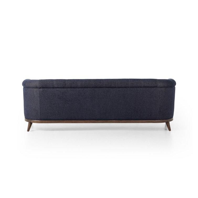 Parisian Charm Sutton Olive Tufted Sofa with Rolled Arms