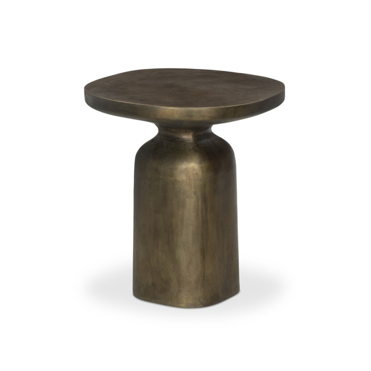 Odessa Distressed Bronze Cast Iron End Table