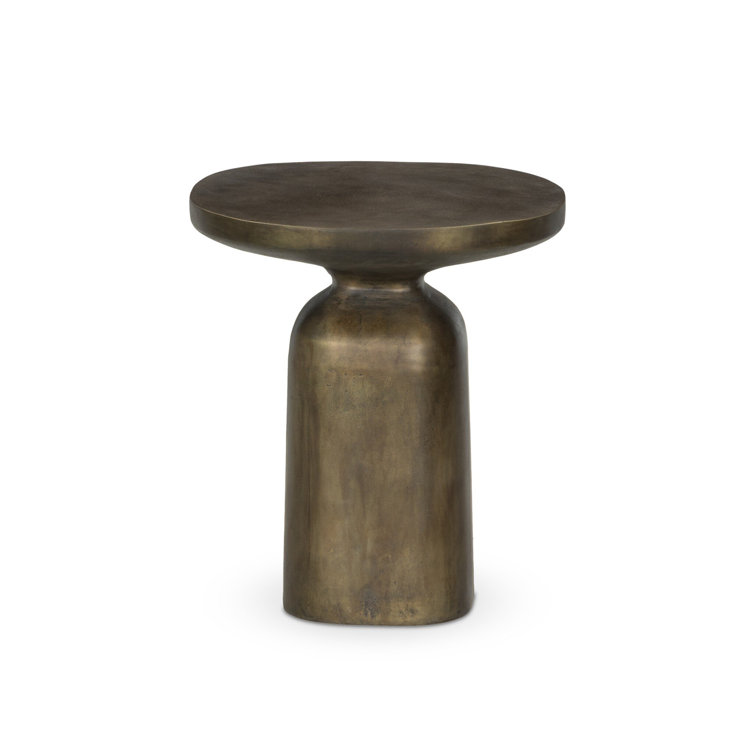 Odessa Distressed Bronze Cast Iron End Table