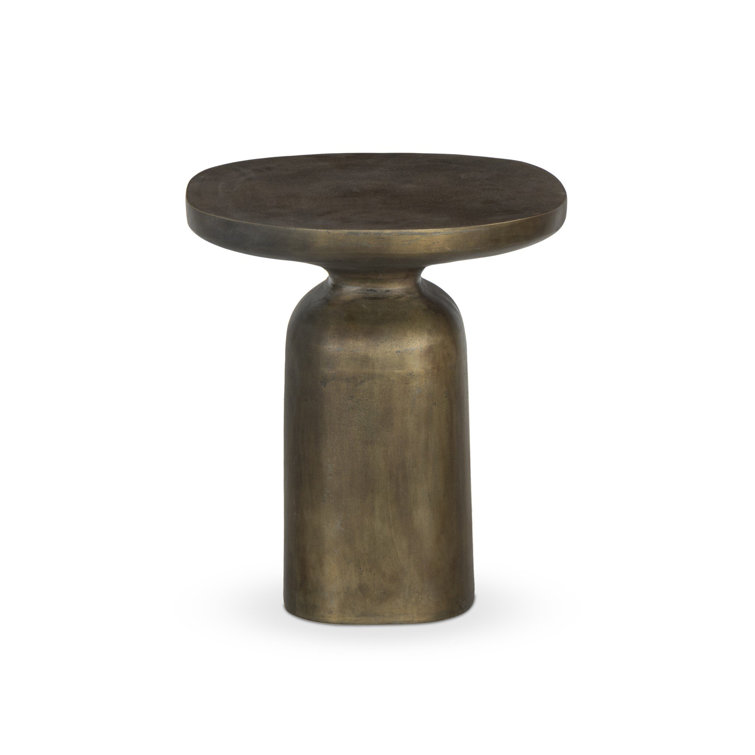 Odessa Distressed Bronze Cast Iron End Table