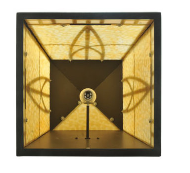 Scottsdale Ambient Steel Sconce with Colorful Glass Shade