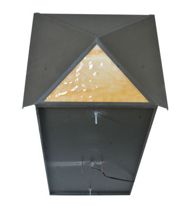 Scottsdale Ambient Steel Sconce with Colorful Glass Shade