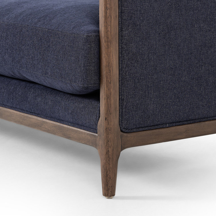 Parisian Charm Sutton Olive Tufted Sofa with Rolled Arms