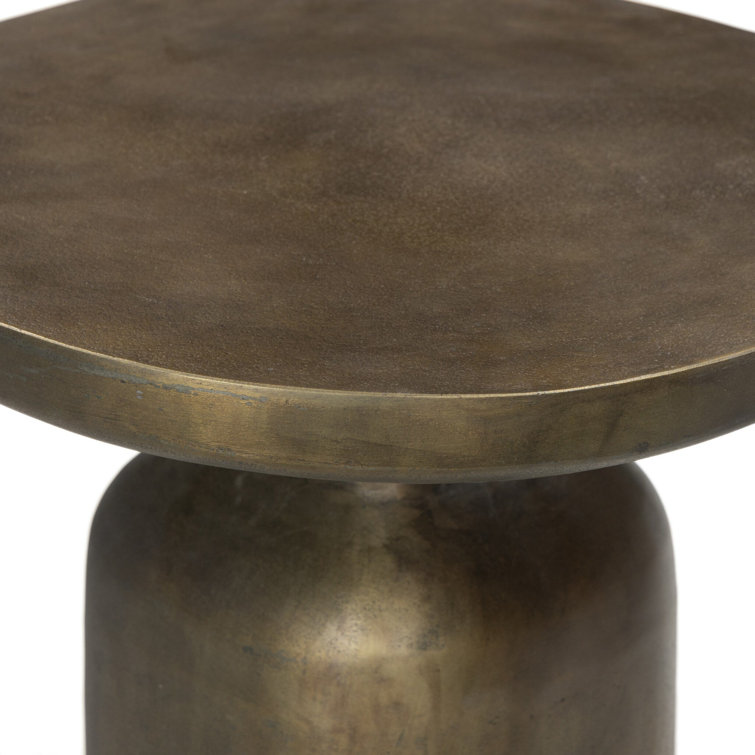Odessa Distressed Bronze Cast Iron End Table