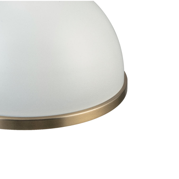 Beckett Matte White and Brass Accents Modern Farmhouse Pendant