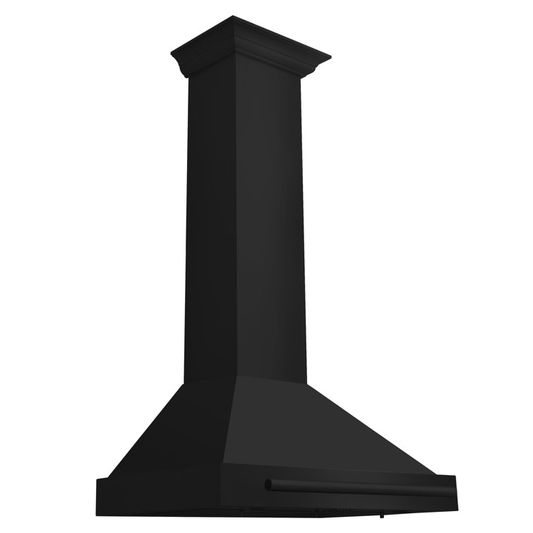 30" Black Stainless Steel Wall Mounted Convertible Range Hood